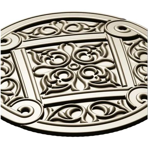 Ornamental Rosette 3D Model STL for CNC Milling