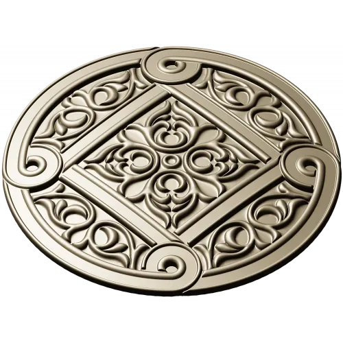 Ornamental Rosette 3D Model STL for CNC Milling