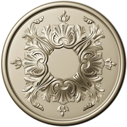 Ornate Acanthus Rosette - 3D STL Model for CNC Milling