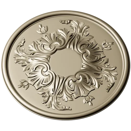 Ornate Acanthus Rosette - 3D STL Model for CNC Milling