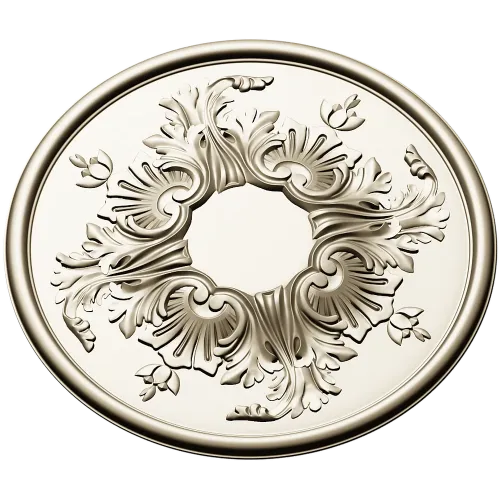 Ornate Acanthus Rosette - 3D STL Model for CNC Milling