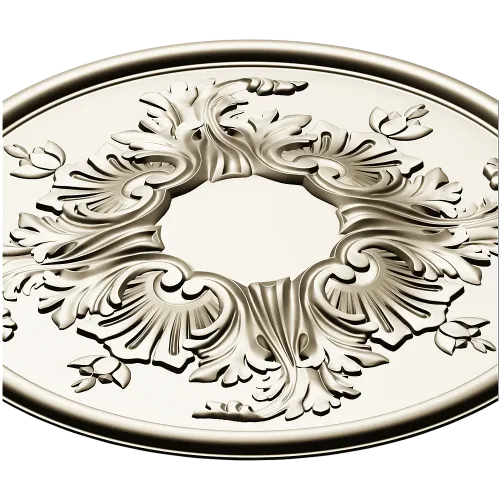 Ornate Acanthus Rosette - 3D STL Model for CNC Milling