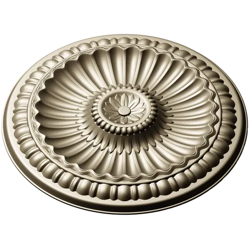 Резная розетка "Солнечный медальон" - 3D STL для ЧПУ