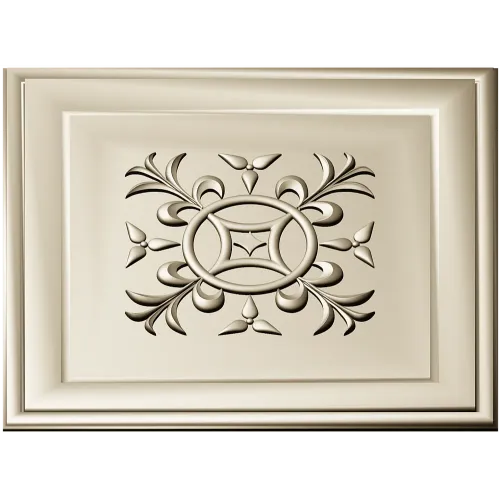 Square Rosette STL - Ornate Medallion 3D Model for CNC
