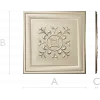 Square Rosette STL - Ornate Medallion 3D Model for CNC
