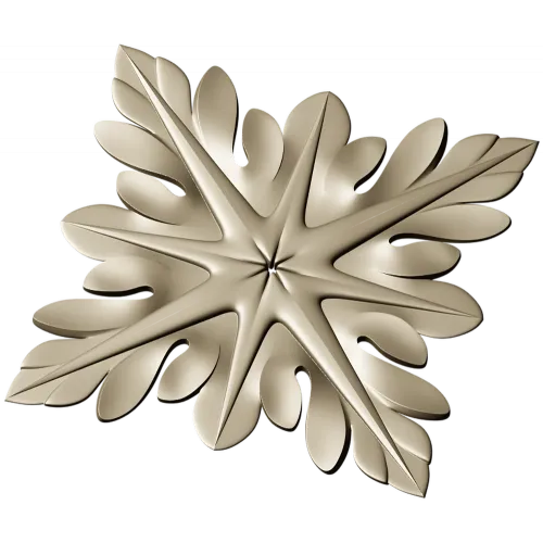 Acanthus Star Rosette - STL 3D model for CNC