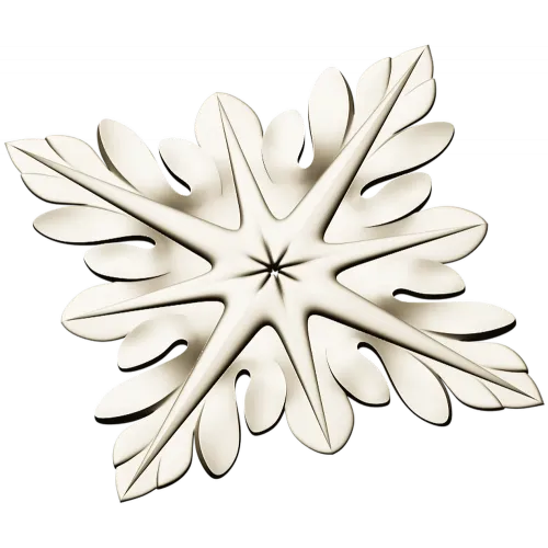 Acanthus Star Rosette - STL 3D model for CNC