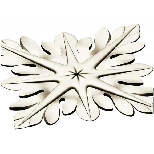 Acanthus Star Rosette - STL 3D model for CNC