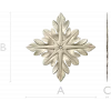 Acanthus Star Rosette - STL 3D model for CNC
