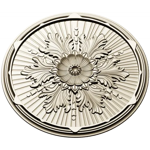 Aurelian Rosette - detailed round rosette STL for CNC