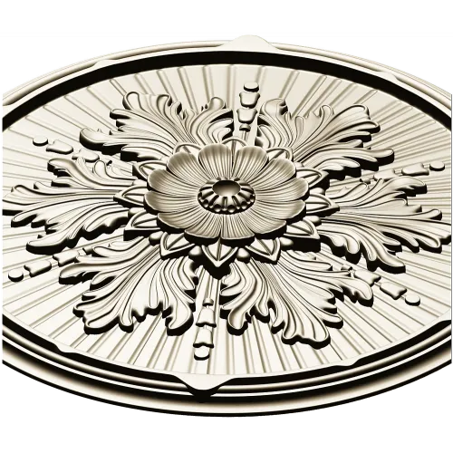 Aurelian Rosette - detailed round rosette STL for CNC