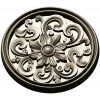 Round Floral Rosette STL 3D Model for CNC Carving