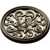 Round Floral Rosette STL 3D Model for CNC Carving