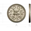 Round Floral Rosette STL 3D Model for CNC Carving