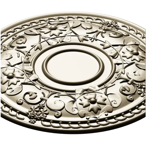 Ornate Floral Rosette STL for CNC Routing