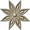 Starleaf Rosette - STL 3D model for CNC routing