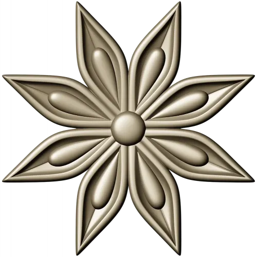 Starleaf Rosette - STL 3D model for CNC routing