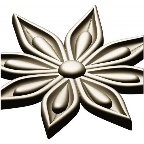 Starleaf Rosette - STL 3D model for CNC routing