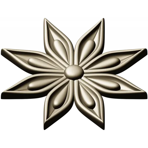 Starleaf Rosette - STL 3D model for CNC routing