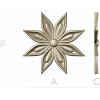 Starleaf Rosette - STL 3D model for CNC routing