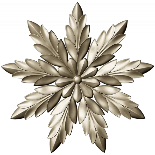Laurel Star Rosette - STL 3D model for CNC