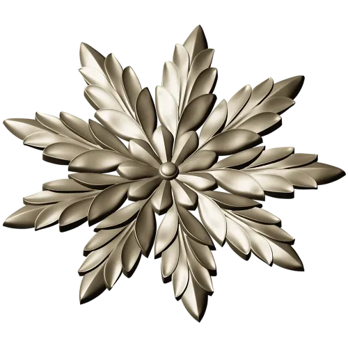 Laurel Star Rosette - STL 3D model for CNC