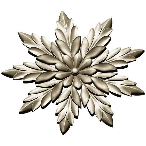 Laurel Star Rosette - STL 3D model for CNC