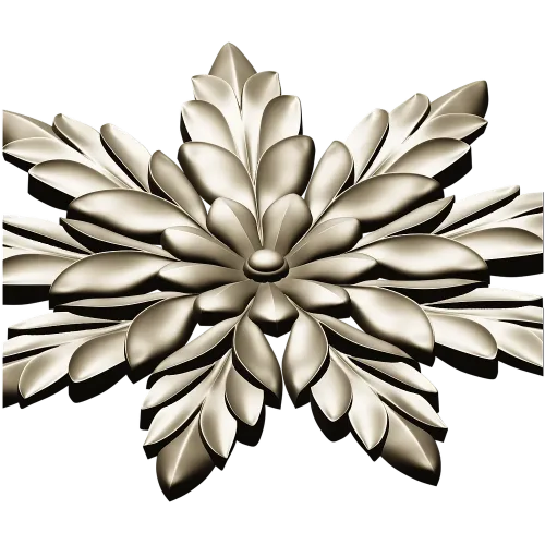 Laurel Star Rosette - STL 3D model for CNC