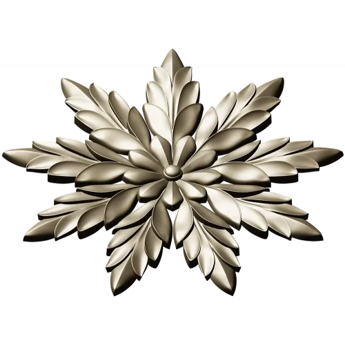 Laurel Star Rosette - STL 3D model for CNC