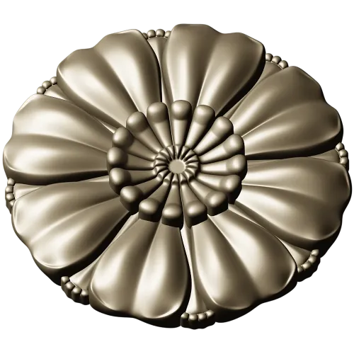 Floral rosette STL for CNC router