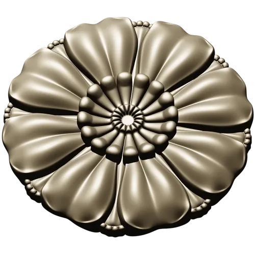 Floral rosette STL for CNC router