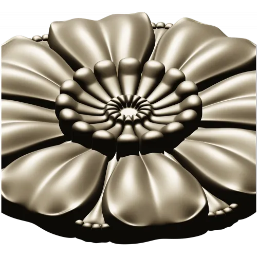 Floral rosette STL for CNC router