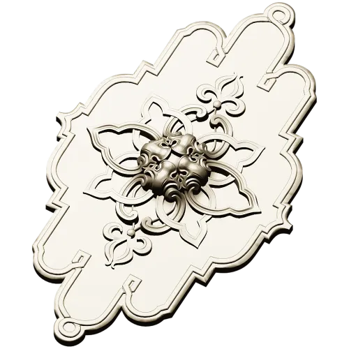Mascaron Lily Rosette - STL 3D model for CNC milling