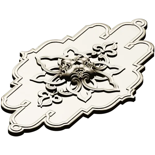 Mascaron Lily Rosette - STL 3D model for CNC milling