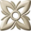 Floral Four-Petal Rosette - STL 3D Model for CNC