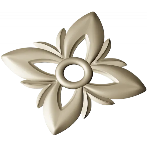 Floral Four-Petal Rosette - STL 3D Model for CNC