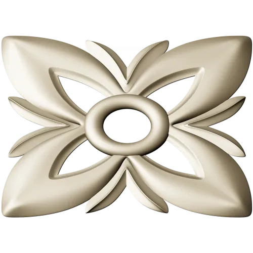 Floral Four-Petal Rosette - STL 3D Model for CNC