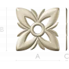 Floral Four-Petal Rosette - STL 3D Model for CNC