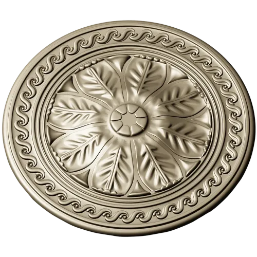 Classical Floral Rosette STL for CNC
