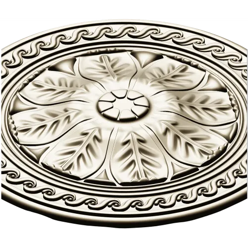 Classical Floral Rosette STL for CNC