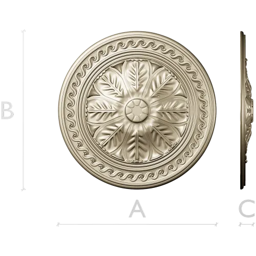 Classical Floral Rosette STL for CNC