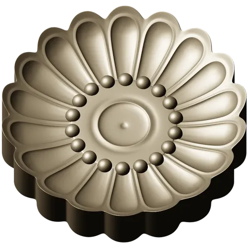 Auric Petal Rosette - STL 3D model for CNC router