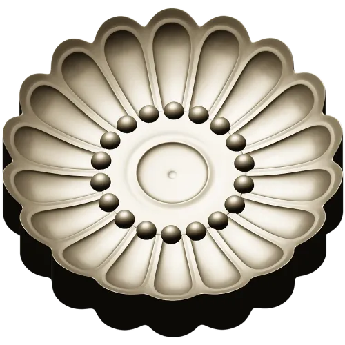Auric Petal Rosette - STL 3D model for CNC router