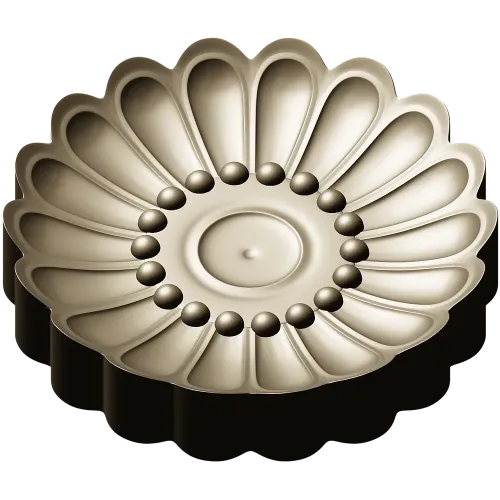 Auric Petal Rosette - STL 3D model for CNC router