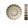 Auric Petal Rosette - STL 3D model for CNC router
