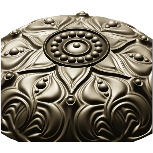 Decorative Acanthus Rosette STL for CNC