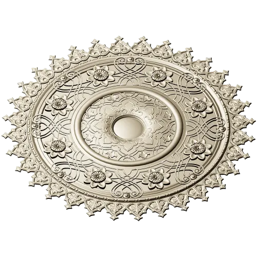 Круглая декоративная рельефная розетка stl для чпу