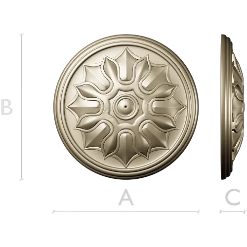 Sun Rosette STL for CNC Carving