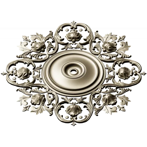 Baroque Floral Rosette - STL 3D Model for CNC