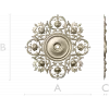 Baroque Floral Rosette - STL 3D Model for CNC